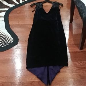 Jean Paul Gaultier purple velvet runway dress